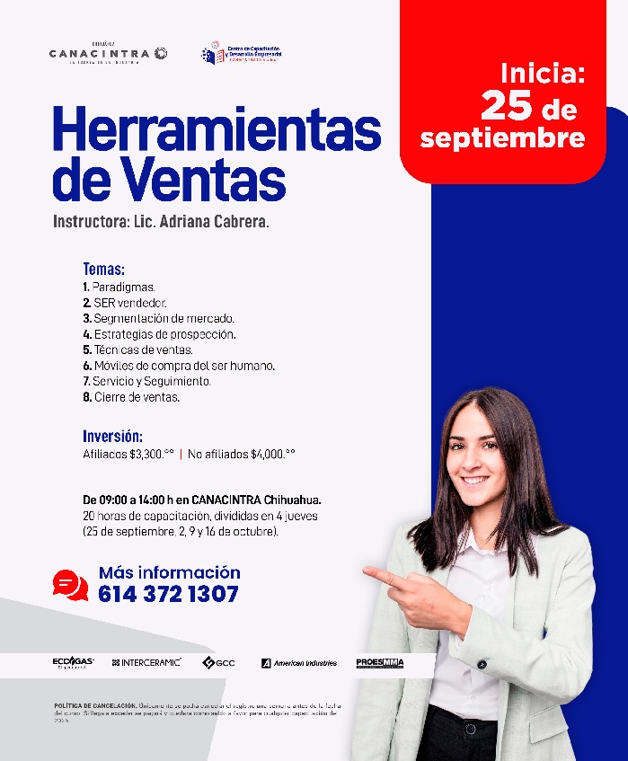 CURSO HERRAMIENTAS DE VENTAS - INICIA EL 25 DE SEPTIEMBRE