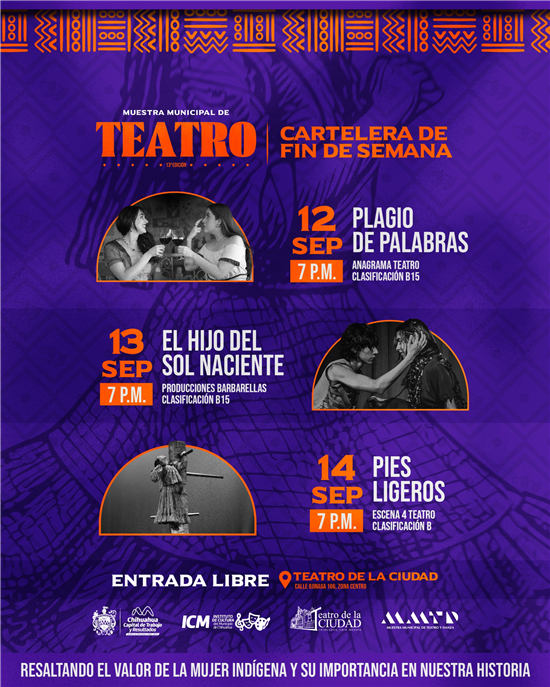 AÚN NO TIENES PLAN PARA ESTE FIN DE SEMANA DISFRUTA DE LA MUESTRA MUNICIPAL DE TEATRO CON ENTRADA LIBRE