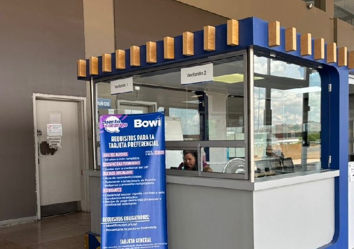 POR MANTENIMIENTO SOLO OPERARÁ MÓDULO DE CREDENCIALIZACIÓN DE BOWÍ DE LA TERMINAL SUR