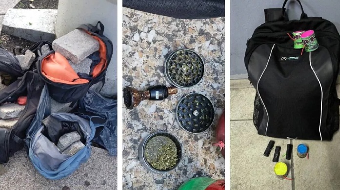 ENCUENTRAN MARTILLOS, COHETES Y BOTELLAS DE VIDRIO EN MARCHA PRO-PALESTINA