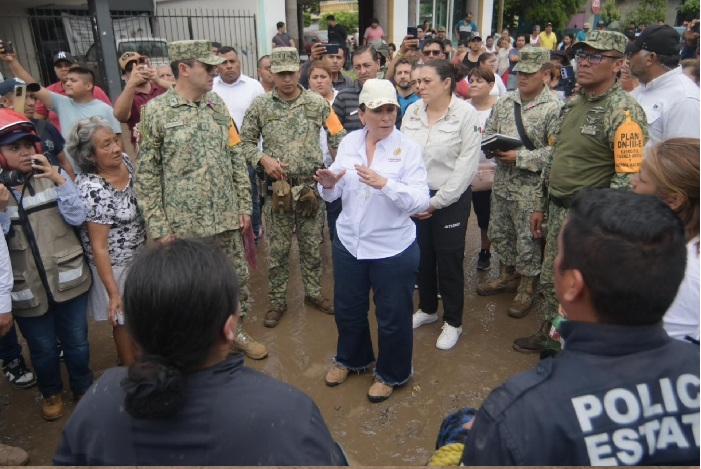 LA GOBERNADORA DE VERACRUZ, ROCÍO NAHLE, DETALLÓ QUE LAS LLUVIAS DE HACE CASI DOS SEMANAS FUERON HISTÓRICAS PARA LA ENTIDAD