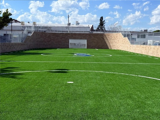 CONCLUYE MUNICIPIO REHABILITACIÓN DE CANCHA DE FÚTBOL RÁPIDO EN EL BOULEVARD DÍAZ ORDAZ