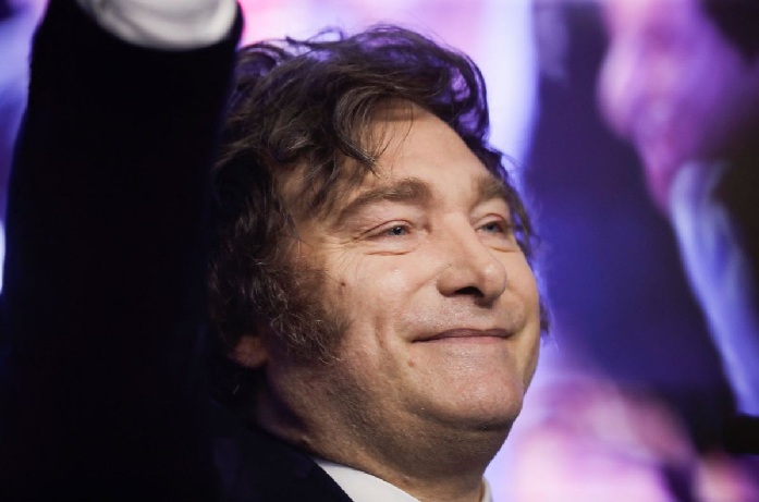 MILEI FELIZ TRAS TRIUNFO ELECTORAL