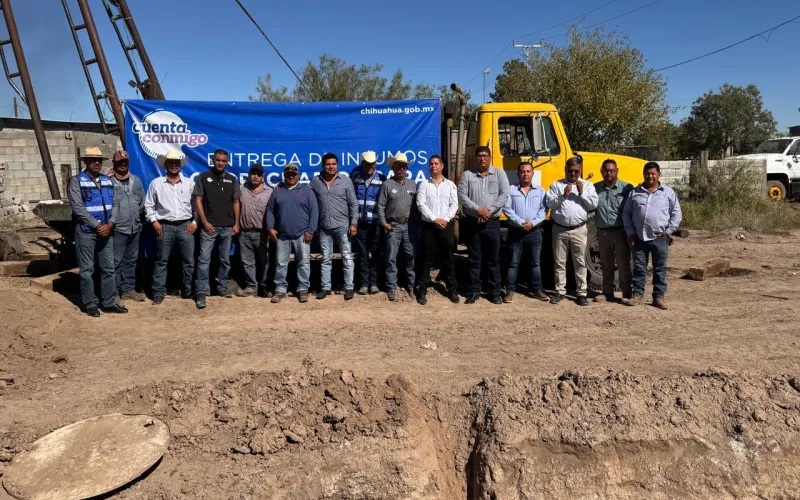 INAUGURA ESTADO EN AHUMADA POZO DE AGUA POTABLE EN BENEFICIO DE 20 MIL HABITANTES