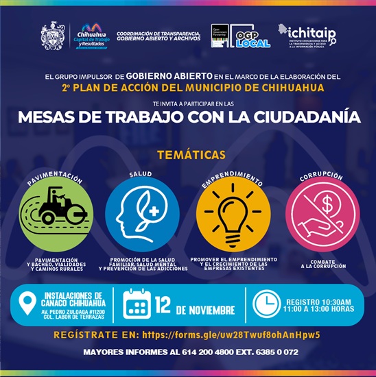 PARTICIPA EN EL SEGUNDO PLAN DE ACCIÓN DE GOBIERNO ABIERTO DEL MUNICIPIO
