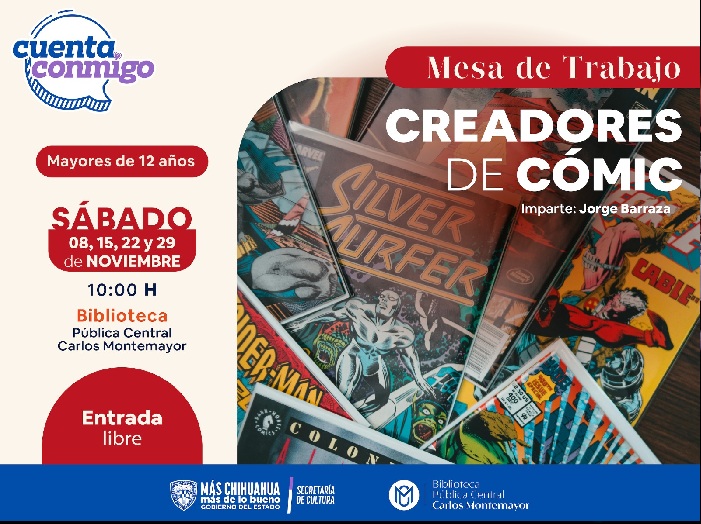 DISPONE BIBLIOTECA CENTRAL VARIEDAD DE TALLERES PARA TODO PÚBLICO DURANTE EL MES DE NOVIEMBRE