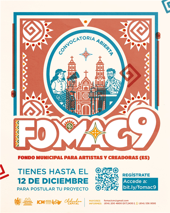 SI TIENES UN PROYECTO ARTÍSTICO, MUNICIPIO PRESENTA LA CONVOCATORIA PARA FOMAC 9