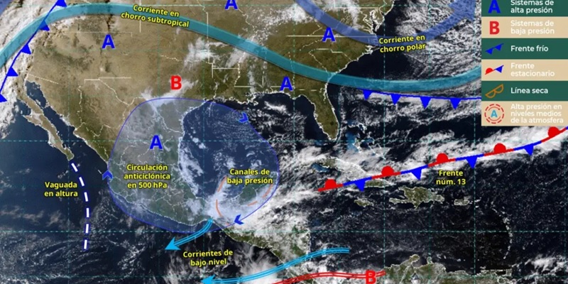 FRENTE FRÍO 14 TRAERÁ DESCENSO DE TEMPERATURA EN PARTE DEL PAÍS
