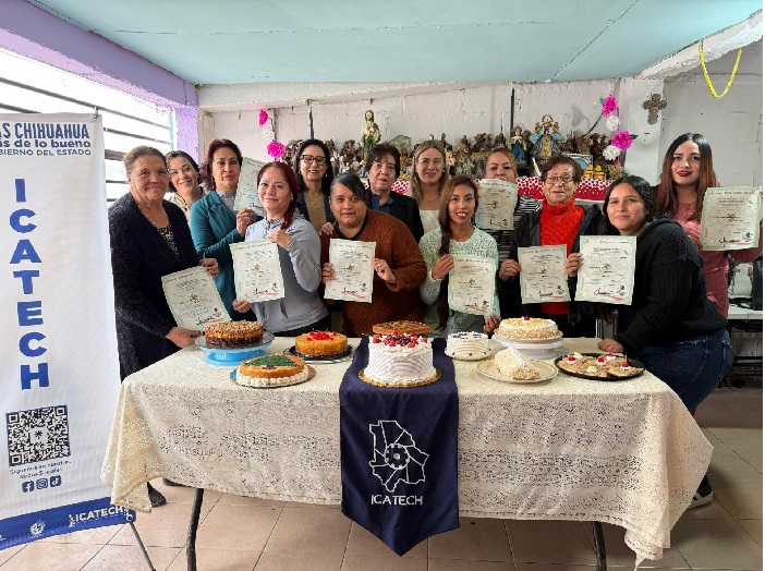 TERMINA CON ÉXITO EL CURSO DE PASTELERÍA DE ICATECH EN LA CASA DE ENLACE DE LA COLONIA CDP