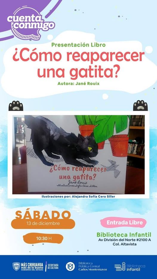 LA BIBLIOTECA INFANTIL TE INVITA A LA PRESENTACIÓN DEL LIBRO 