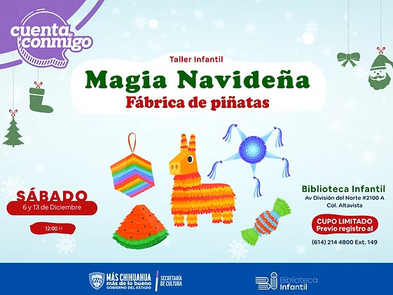 TALLER INFANTIL MAGIA NAVIDEÑA: FÁBRICA DE PIÑATAS