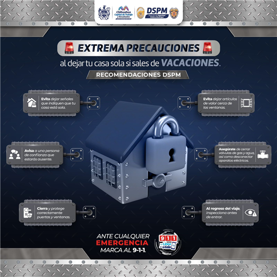 POLICÍA MUNICIPAL REFUERZA VIGILANCIA EN COLONIAS POR FAMILIAS QUE SALEN DE VACACIONES