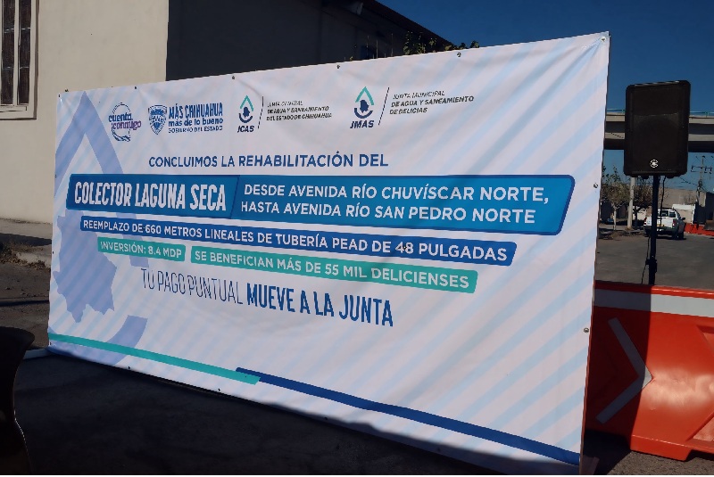 INICIA GOBIERNO DEL ESTADO ÚLTIMA ETAPA DE REHABILITACIÓN DEL COLECTOR DREN LAGUNA SECA EN DELICIAS