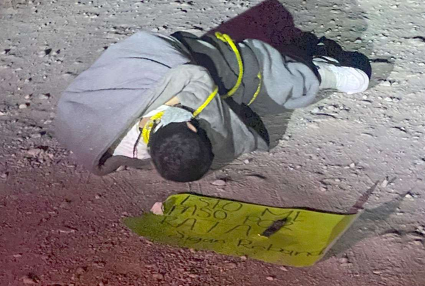 HALLARON MENSAJE EN ENCOBIJADO DE LA COLONIA INDEPENDENCIA