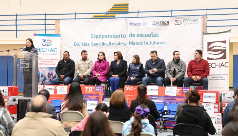 INVIERTEN FECHAC Y SEECH 4 MDP PARA MEJORAR ESPACIOS EDUCATIVOS EN BENEFICIO DE MÁS DE 14 MIL ESTUDIANTES EN DELICIAS  