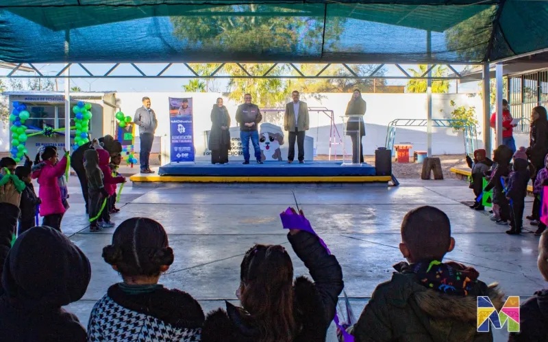 ENTREGA DIF ESTATAL MÓDULO DE COCINA ESCOLAR EN MEOQUI EN BENEFICIO DE 78 NIÑOS Y NIÑAS