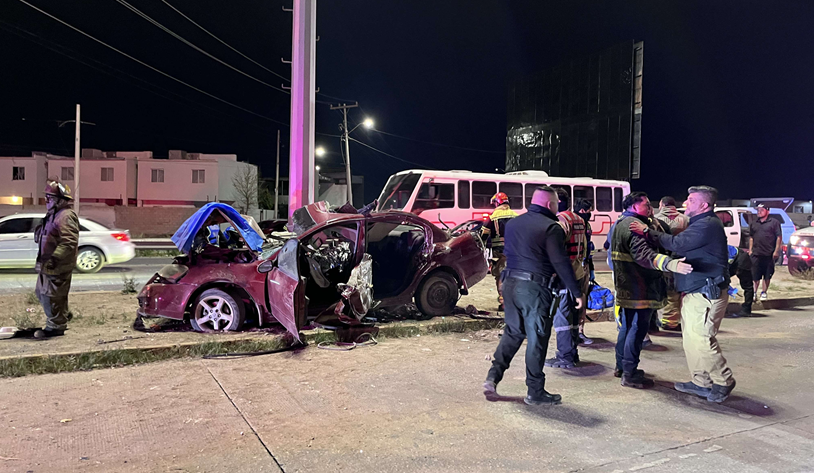 UN FALLECIDO Y DOS LESIONADOS TRAS FUERTE CHOQUE