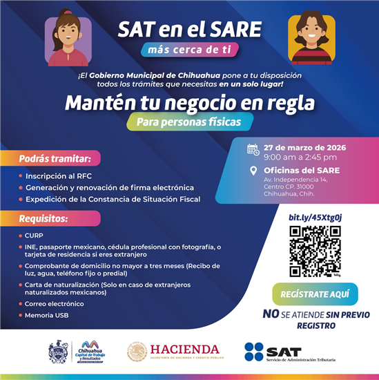 ACERCA EL GOBIERNO MUNICIPAL TRÁMITES DEL SAT PARA FACILITAR APERTURA Y REGULARIZACIÓN DE NEGOCIOS