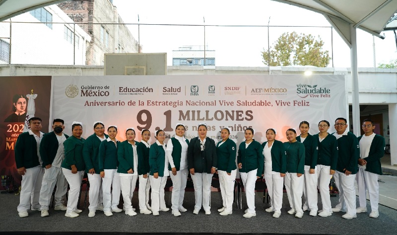 SEP E IMSS INFORMAN QUE EN UN AÑO 9.1 MILLONES DE ESTUDIANTES HAN SIDO VALORADOS EN 75 MIL PRIMARIAS CON VIVE SALUDABLE, VIVE FELIZ