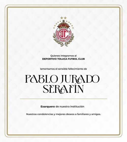 EXPORTERO DE TOLUCA PABLO JURADO MUERE A LOS 22 AÑOS