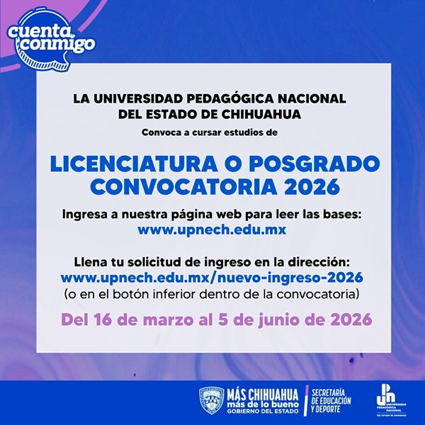 INVITA UPNECH A CURSAR ESTUDIOS DE LICENCIATURA O POSGRADO
