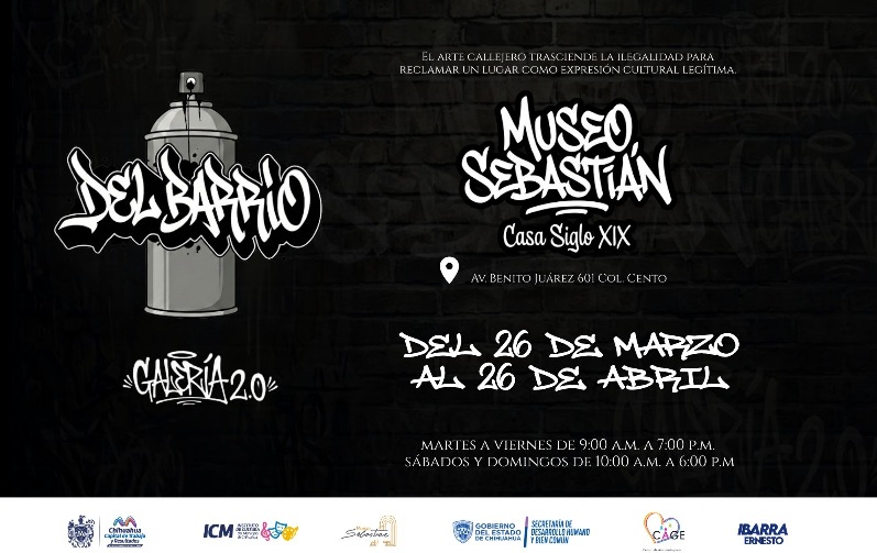 INVITA ERNESTO IBARRA A LA EXPOSICIÓN COLECTIVA DE ARTE URBANO “DEL BARRIO GALERÍA 2.0” EN EL MUSEO SEBASTIÁN