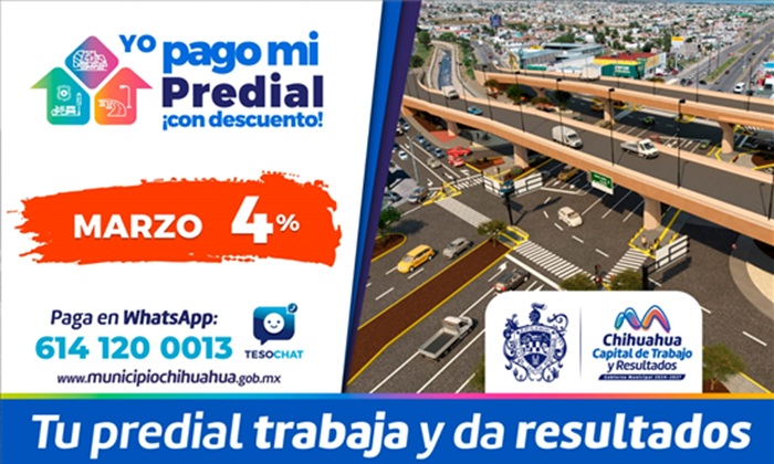 NO LO DEJES PASAR, QUEDAN POCOS DÍAS DEL 4% DE DESCUENTO EN EL PAGO DEL PREDIAL