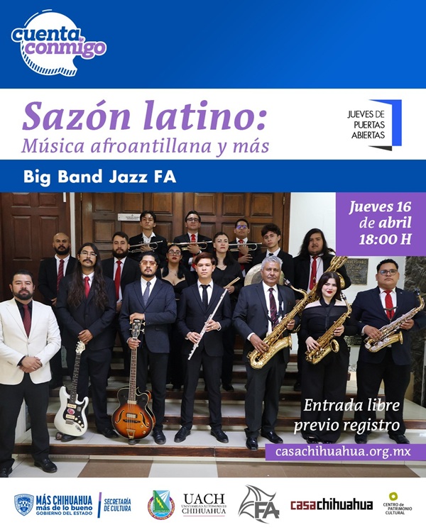 “SAZÓN LATINO: MÚSICA AFROANTILLANA Y MÁS” LLEGA ESTE 16 DE ABRIL A CASA CHIHUAHUA