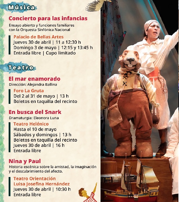 SECRETARÍA DE CULTURA DEL GOBIERNO DE MÉXICO PRESENTA LA CARTELERA NACIONAL PARA FESTEJAR A LAS INFANCIAS