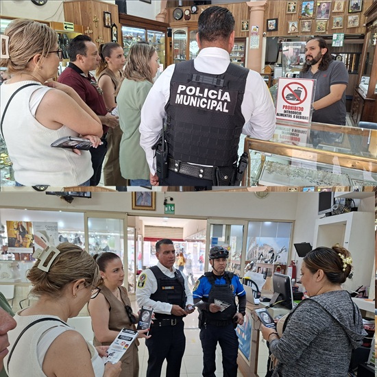PROMUEVE POLICÍA MUNICIPAL MEDIDAS DE SEGURIDAD PARA COMERCIANTES DEL CENTRO HISTÓRICO