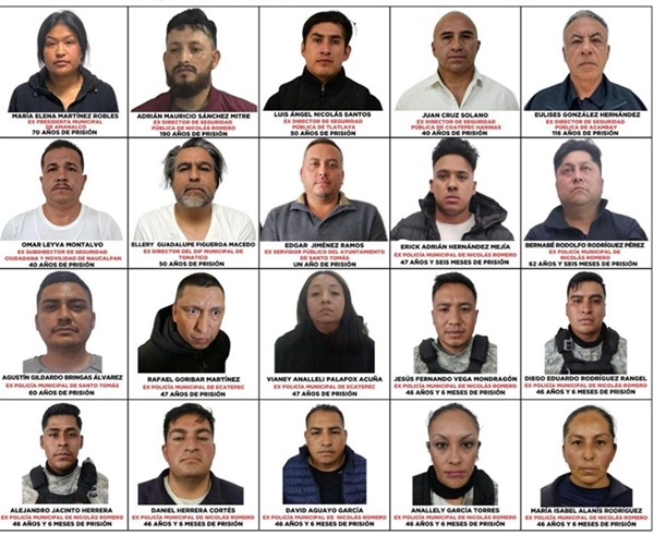 LA OPERACIÓN ENJAMBRE, LA FISCALÍA DEL EDOMEX OBTUVO SENTENCIAS CONTRA 20 EXFUNCIONARIOS, QUIENES SUMAN MIL 146 AÑOS Y 6 MESES DE CÁRCEL