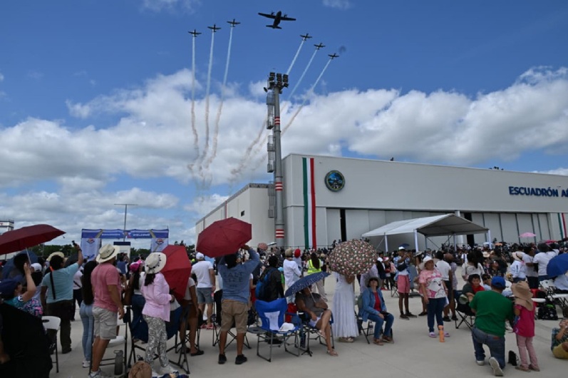 LAS INSTALACIONES DEL GRUPO DE BASE AÉREA MILITAR NO. 12, EN QUINTANA ROO, FUERON SEDE DEL EVENTO “TULUM AIR SHOW 2026”