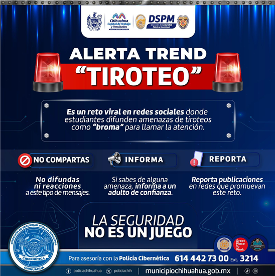 EMITE POLICÍA CIBERNÉTICA ALERTA POR RETO VIRAL “TIROTEO” EN REDES SOCIALES