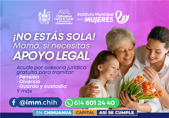 INVITA MUNICIPIO A MADRES A CONOCER SUS DERECHOS: PENSIÓN ALIMENTICIA, CUSTODIA Y APOYO LEGAL