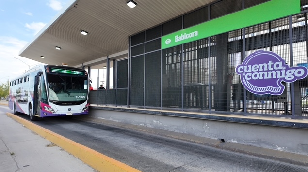REGRESA CAM MÓVIL DEL JUÁREZBUS A ESTACIÓN BABÍCORA DEL BRT-1