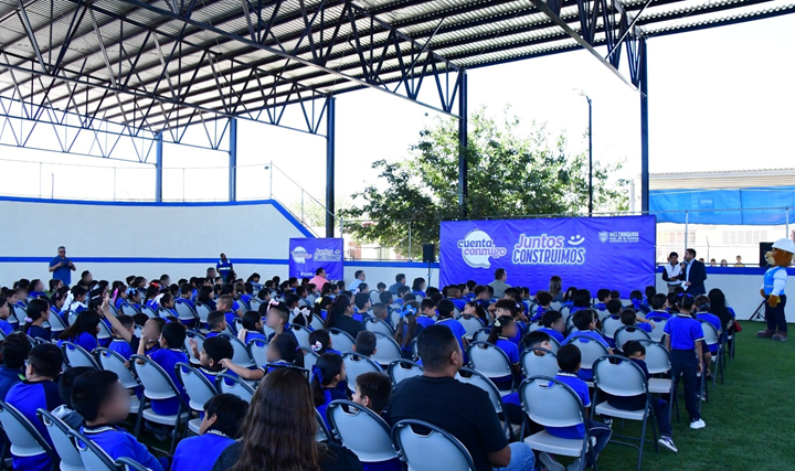 INAUGURA ESTADO TECHUMBRE CON INVERSIÓN DE MÁS DE 4 MDP EN LA PRIMARIA CARLA MARÍA HERRERA