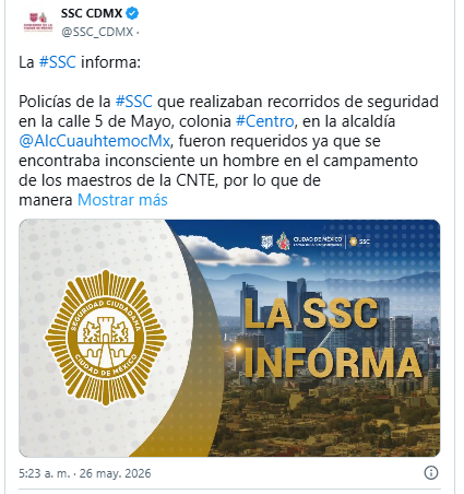 UN MUERTO EN EL CAMPAMENTO DE LA CNTE EN CDMX, ¿QUÉ OCURRIÓ?