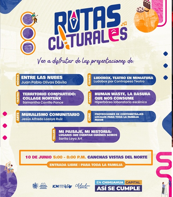 INVITA GOBIERNO MUNICIPAL A DISFRUTAR UNA NUEVA EDICIÓN DE RUTAS CULTURALES EN VISTAS DEL NORTE
