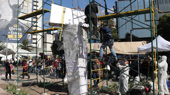 COLOCAN UN ANTIMONUMENTO EN MEMORIA DE LAS Y LOS PERIODISTAS ASESINADOS Y DESAPARECIDOS EN MÉXICO