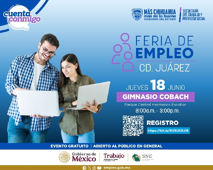 INVITA STPS A FERIA DE EMPLEO EN CIUDAD JUÁREZ CON OFERTA DE 4 MIL 500 EMPLEOS