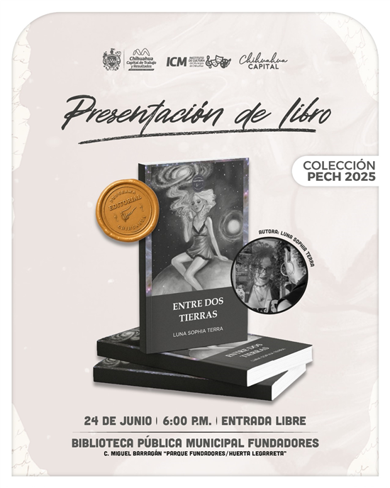 INVITA GOBIERNO MUNICIPAL A LA PRESENTACIÓN DEL LIBRO “ENTRE DOS TIERRAS”, PRIMERA OBRA DE LA COLECCIÓN PECH 2025