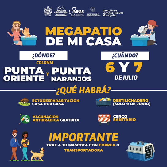 LUPITA BORRUEL INVITA A VECINAS Y VECINOS DE PUNTA ORIENTE Y PUNTA NARANJOS A SUMARSE AL MEGA PATIO DE MI CASA