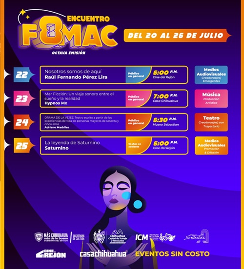 PRESENTA GOBIERNO MUNICIPAL ACTIVIDADES DEL ENCUENTRO FOMAC 8 PARA LA SEMANA DEL 20 AL 26 DE JULIO