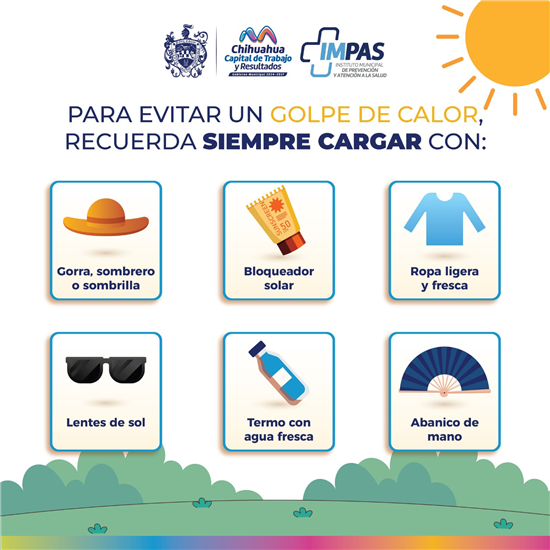 EXHORTAN IMPAS Y PROTECCIÓN CIVIL MUNICIPAL A PREVENIR EL GOLPE DE CALOR POR AUMENTO DE TEMPERATURAS