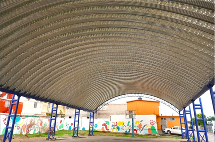 REGISTRA MUNICIPIO AVANCE DEL 60% EN LA CONSTRUCCIÓN DE DOMO EN CANCHA “CALLE JOSÉ VASCONCELOS”