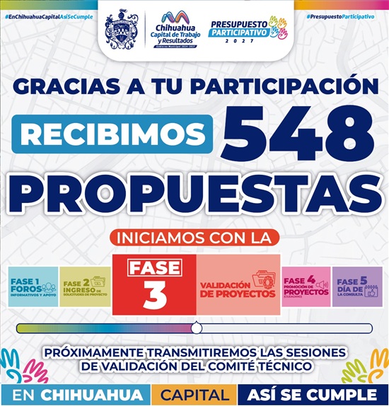 AVANZA PROCESO DEL PRESUPUESTO PARTICIPATIVO 2027 CON LA FASE DE VALIDACIÓN DE PROPUESTAS