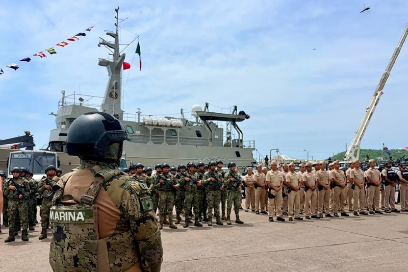 LA SEMAR DESPLEGÓ MÁS DE MIL 700 ELEMENTOS EN EL PUERTO DE MAZATLÁN, SINALOA.