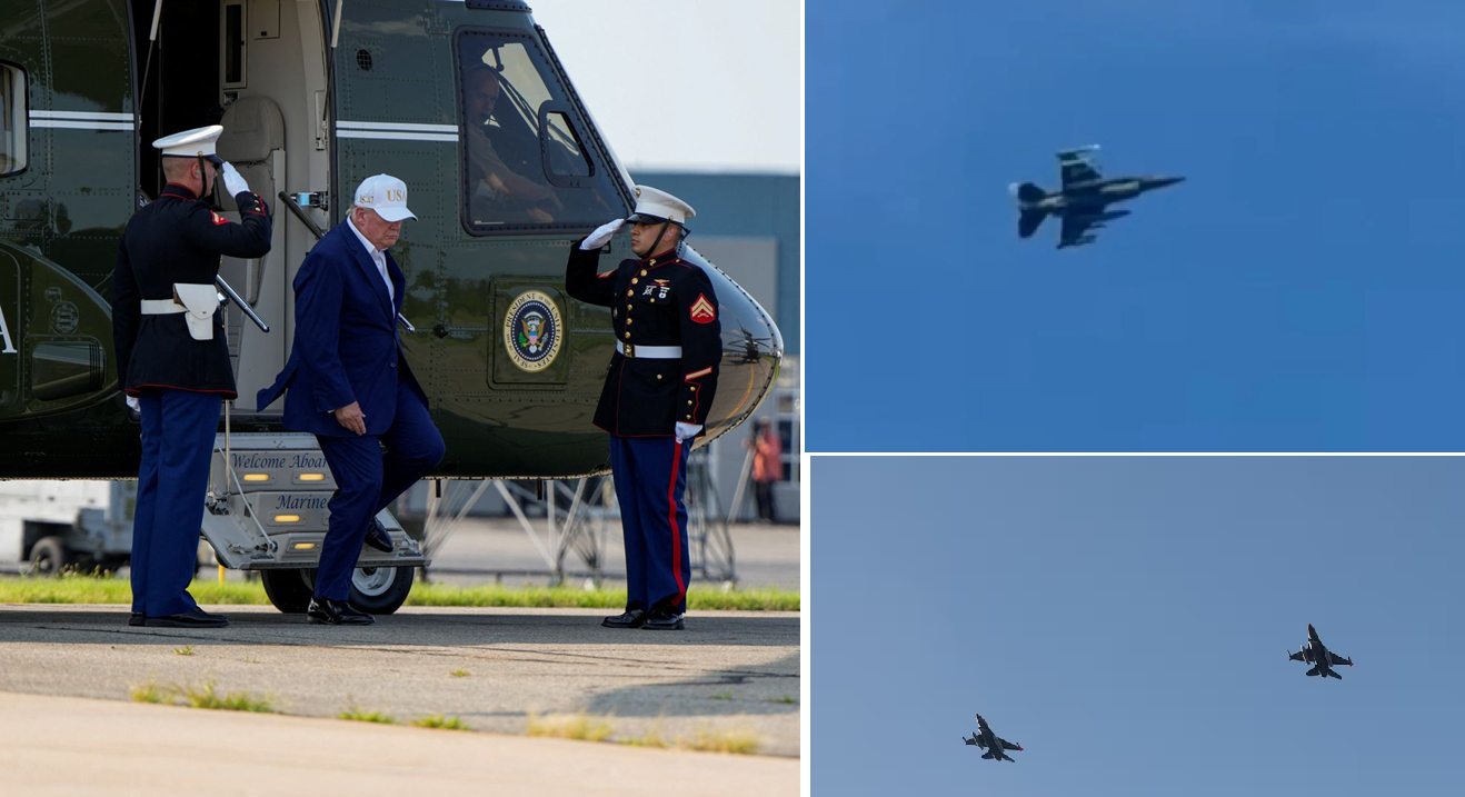SE INTERCEPTARON DOS AERONAVES COMERCIALES QUE VIOLARON EL ESPACIO AÉREO RESTRINGIDO SOBRE EL CLUB DE GOLF EN EL QUE ESTABA DONALD TRUMP.