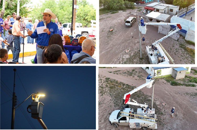 ANUNCIA MARCO BONILLA QUE CONCLUYÓ LA MODERNIZACIÓN TOTAL DEL ALUMBRADO PÚBLICO LED EN LA ZONA RURAL DE CHIHUAHUA CAPITAL