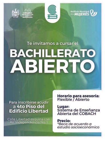  INVITA MUNICIPIO A MUJERES A CONCLUIR SU BACHILLERATO CON EL SISTEMA ABIERTO